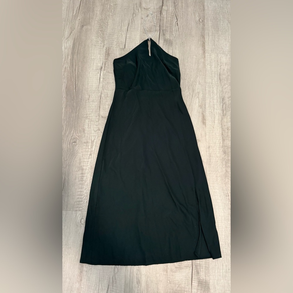 PrettyLittleThing Elegant Strapless Dark Green Dress